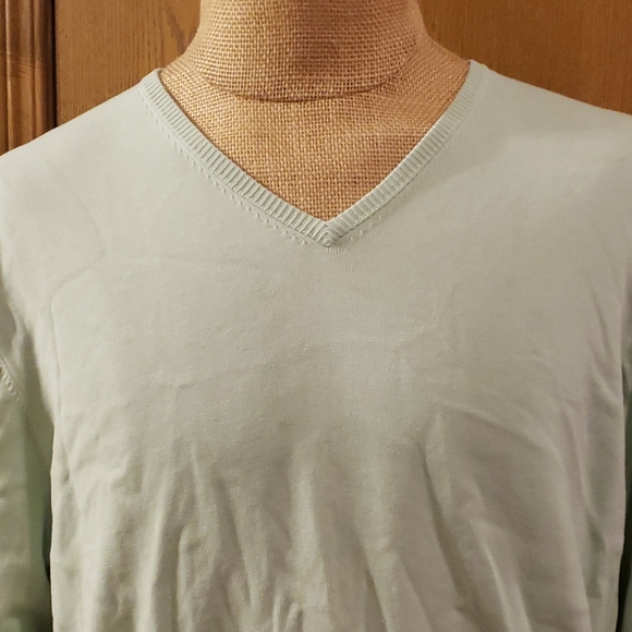 Peter Millar Other - Peter millar light cotton green knit vneck sweater